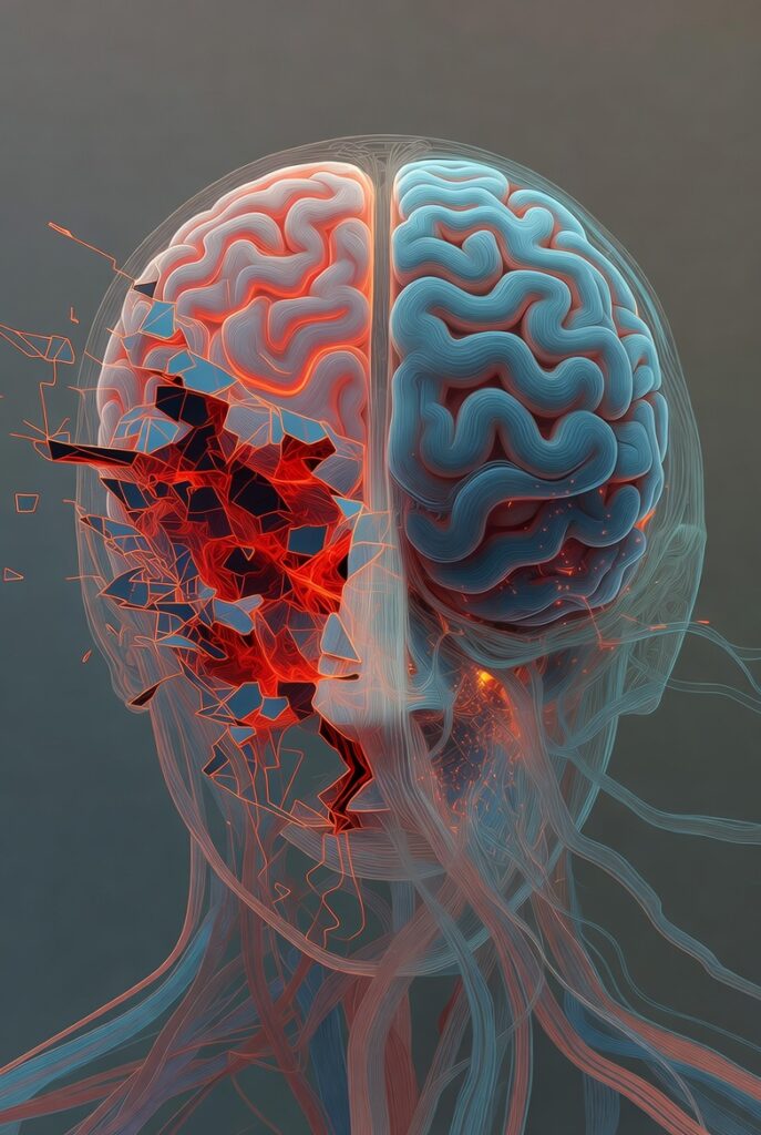 Comparative brain activity patterns highlighting differences in direct versus witnessed trauma effects on neurobiology.